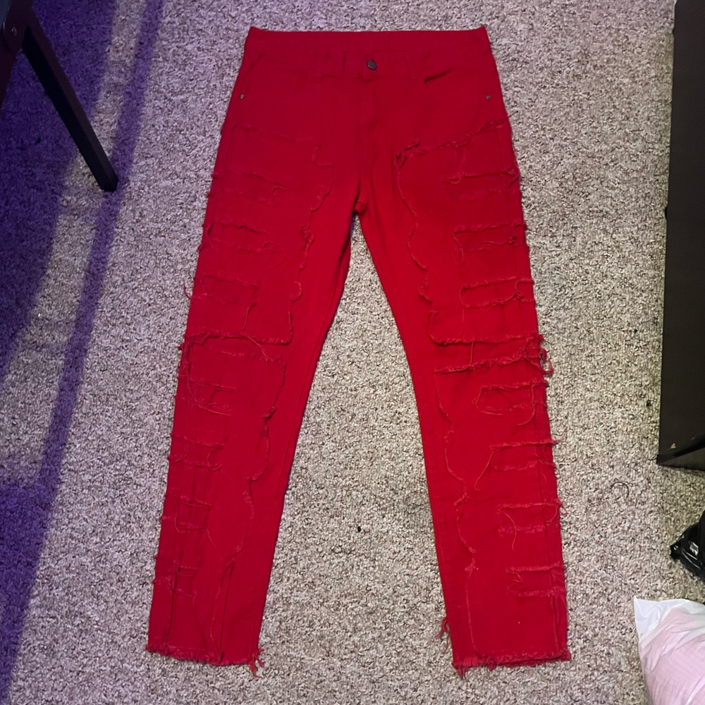 Oxo Red Drawstring Pants - Picture 3 of 5